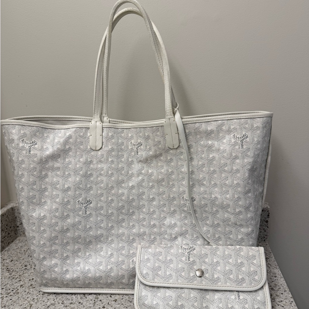 Goyard White Tote Bag Set